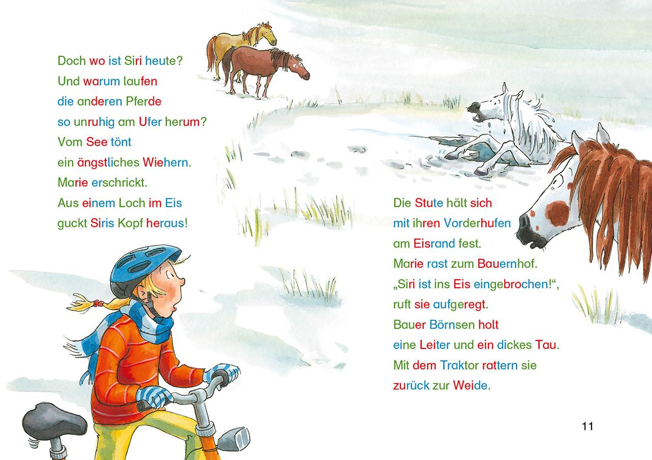 Beispielinhalt (Bild) Silbengeschichten zum Lesenlernen - Pferdegeschichten