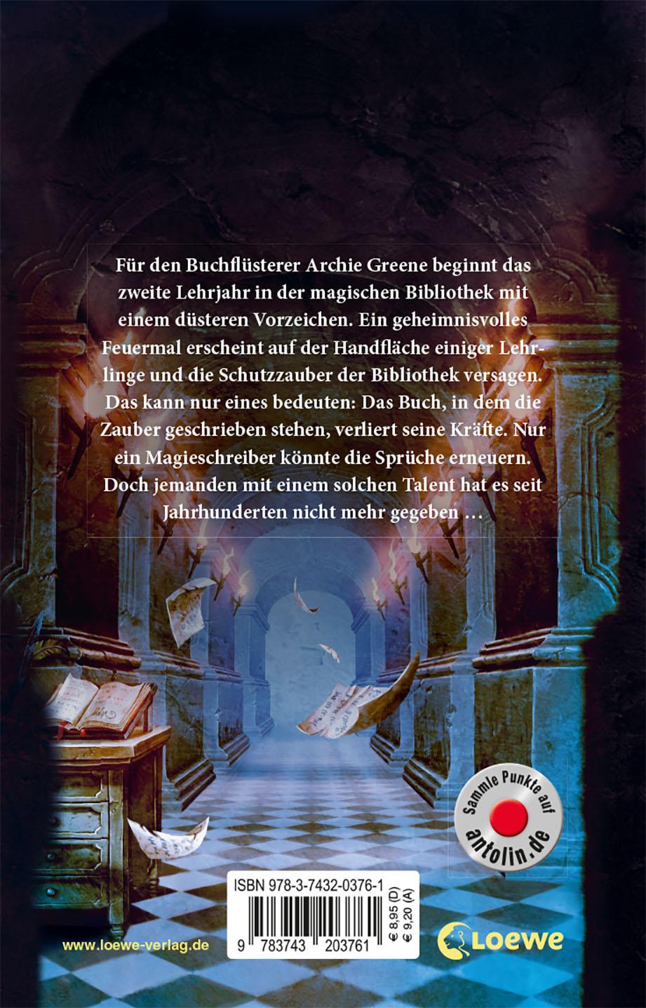 Rückseitencover Archie Greene und der Fluch der Zaubertinte (Band 2)