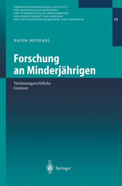 Vorderes Coverbild Forschung an Minderjährigen