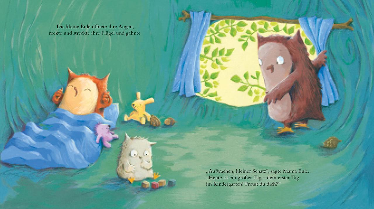 Beispielinhalt (Bild) Die kleine Eule kommt in den Kindergarten