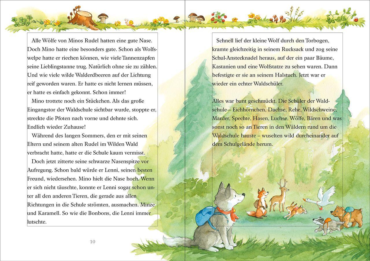 Beispielinhalt (Bild) Willkommen in der Waldschule (Band 1) - Beste Freunde - Pfote drauf!