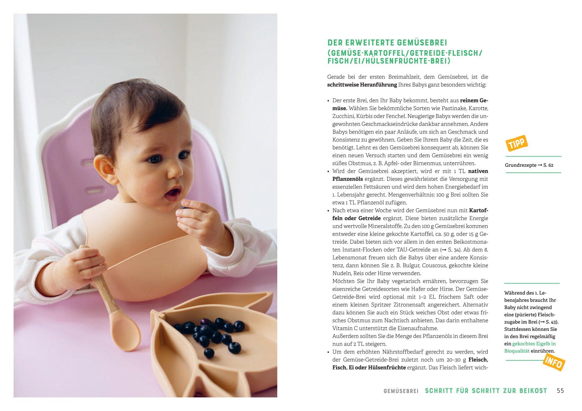 Beispielinhalt (Bild) Das große Buch von Babybrei & Beikost