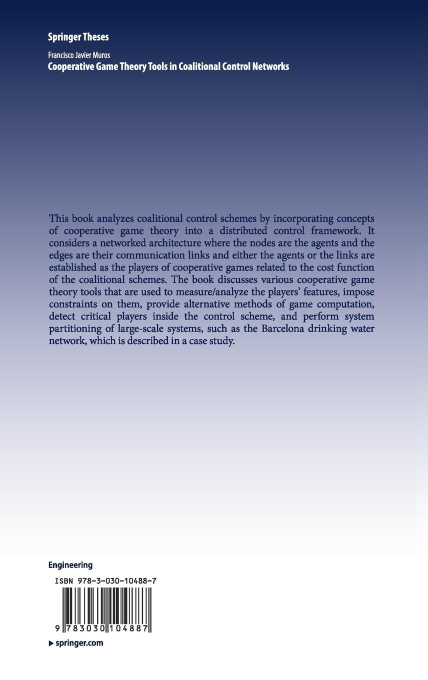 Rückseitencover Cooperative Game Theory Tools in Coalitional Control Networks