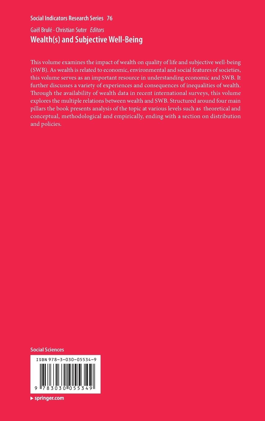 Rückseitencover Wealth(s) and Subjective Well-Being