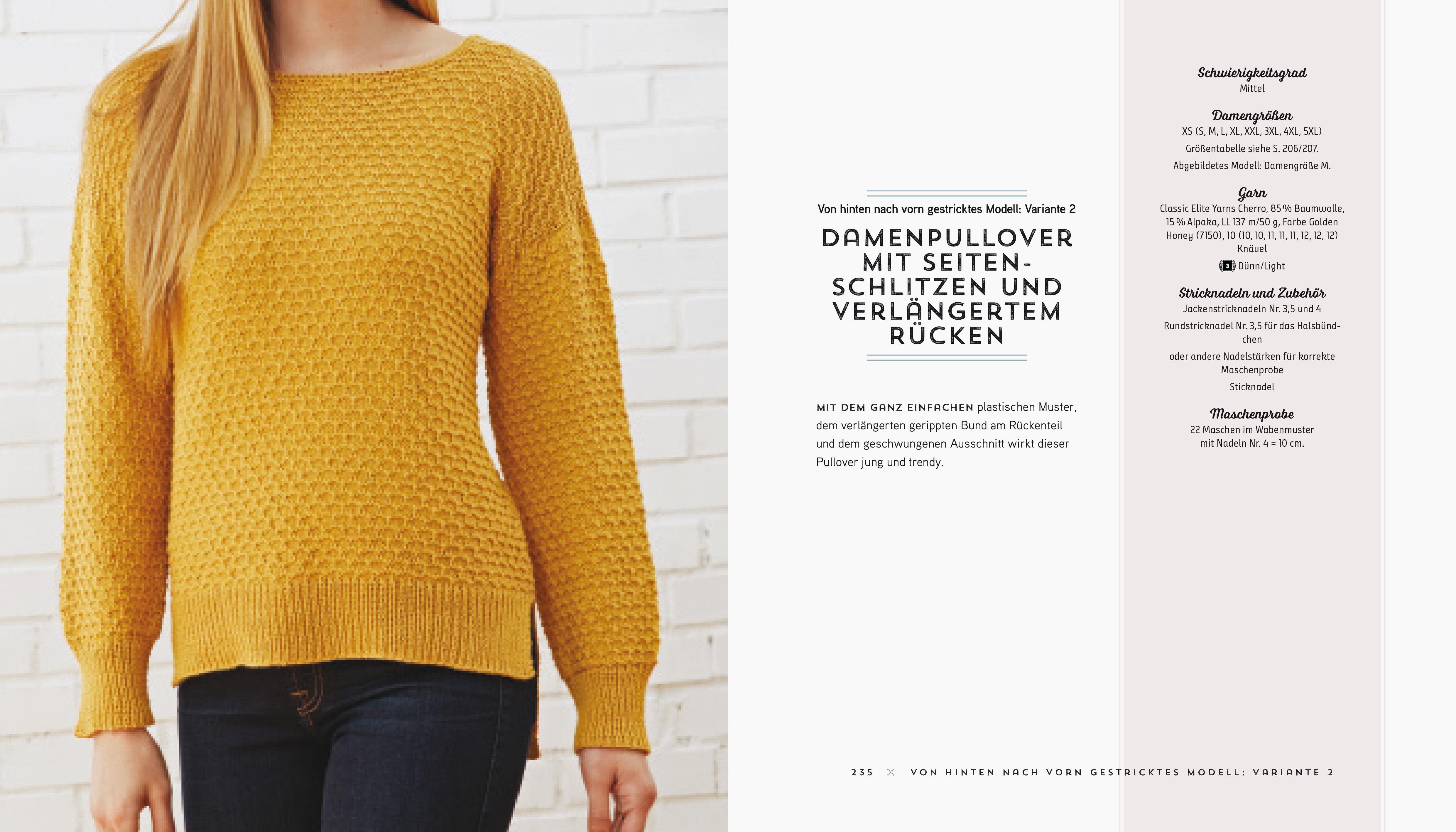 Beispielinhalt (Bild) Am Stück gestrickt