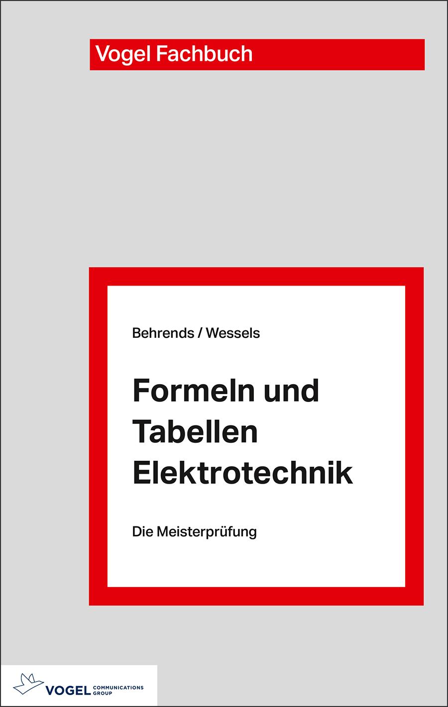 Vorderes Coverbild Formeln und Tabellen Elektrotechnik