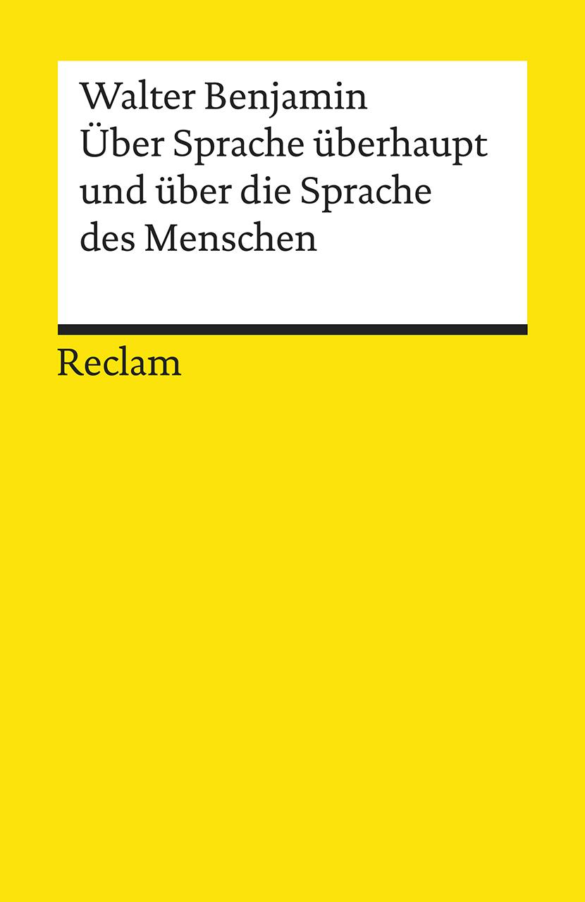 Vorderes Coverbild Über Sprache überhaupt und über die Sprache des Menschen