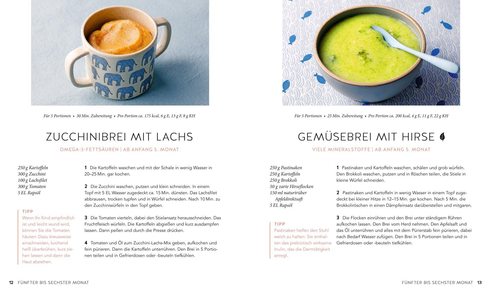 Beispielinhalt (Bild) Kochen für Babys