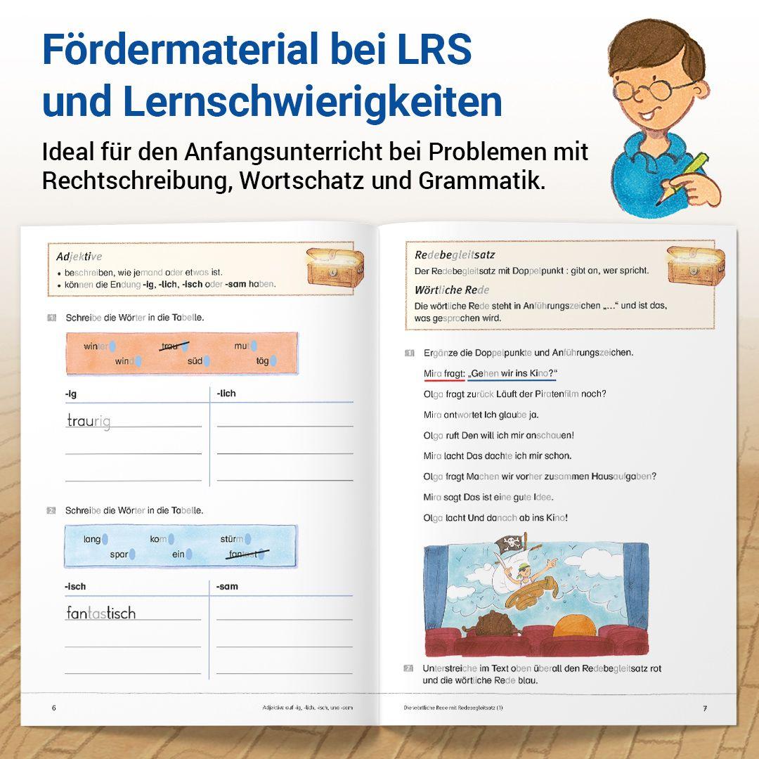 Beispielinhalt (Bild) Das Förderheft Deutsch 4