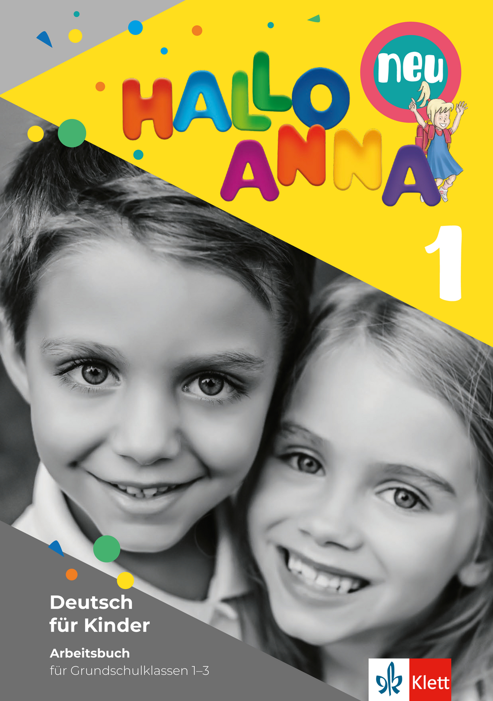 Vorderes Coverbild Hallo Anna 1 neu. Deutsch für Kinder. Arbeitsbuch mi Bastelvorlagen