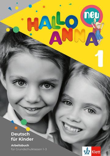 Vorderes Coverbild Hallo Anna 1 neu. Deutsch für Kinder. Arbeitsbuch mi Bastelvorlagen