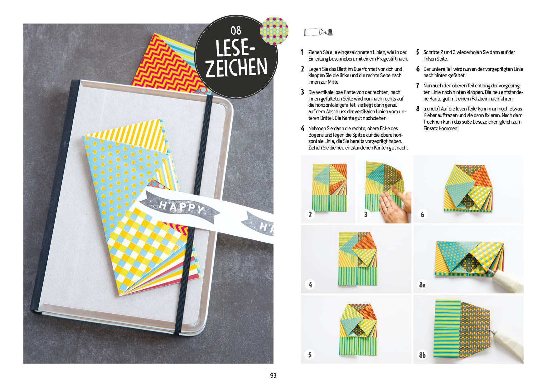 Beispielinhalt (Bild) 1 Blatt Papier - 33 Faltideen