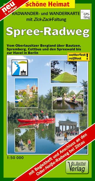 Vorderes Coverbild Spree-Radweg 1 : 50 000. Radwanderkarte