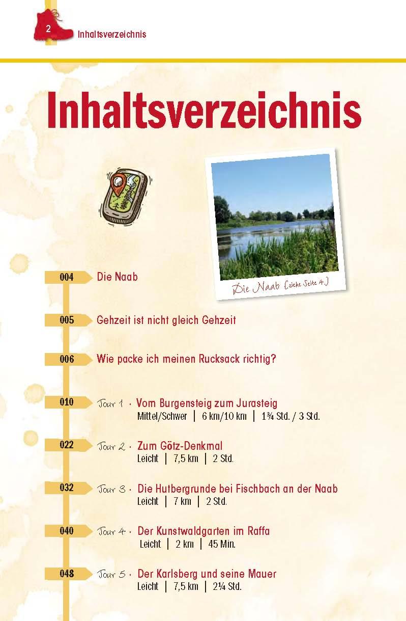 Beispielinhalt (Bild) Wanderführer südliches Naabtal
