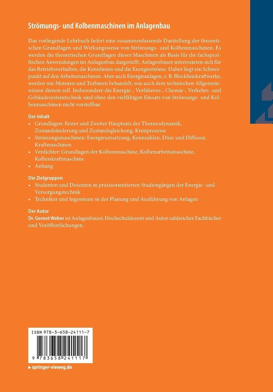 Rückseitencover Strömungs- und Kolbenmaschinen im Anlagenbau