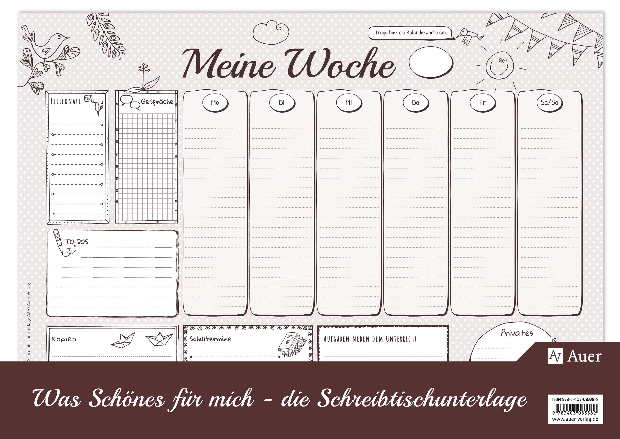 Vorderes Coverbild Was Schönes für mich - Schreibtischunterlage A2