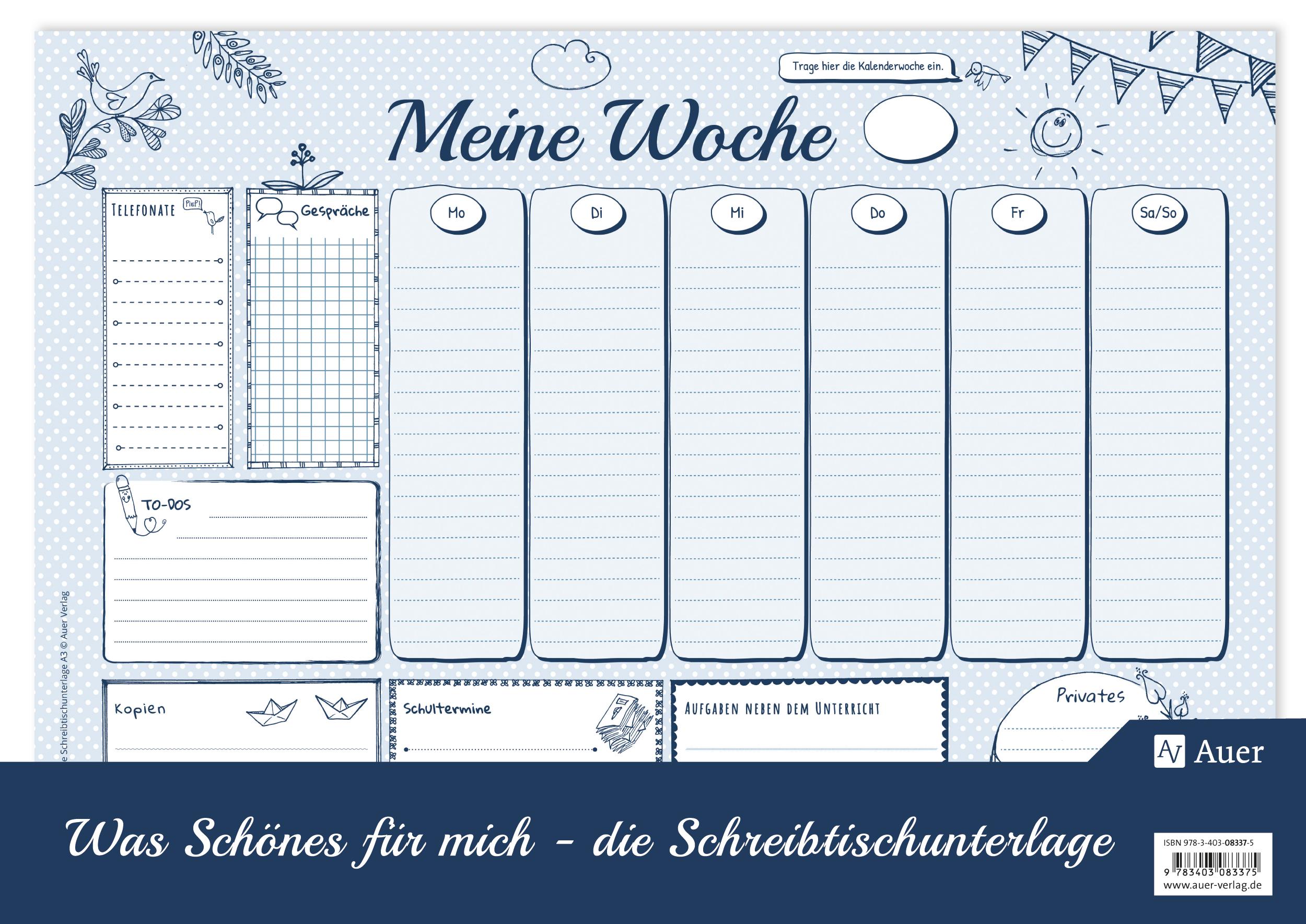 Vorderes Coverbild Was Schönes für mich - Schreibtischunterlage A3