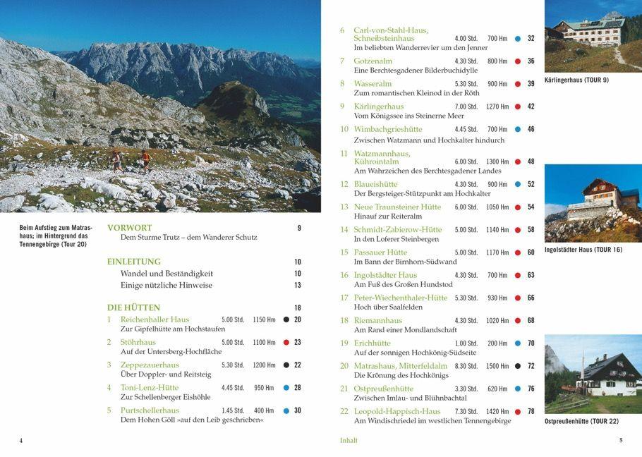 Beispielinhalt (Bild) Hüttenziele Berchtesgadener und Salzburger Land