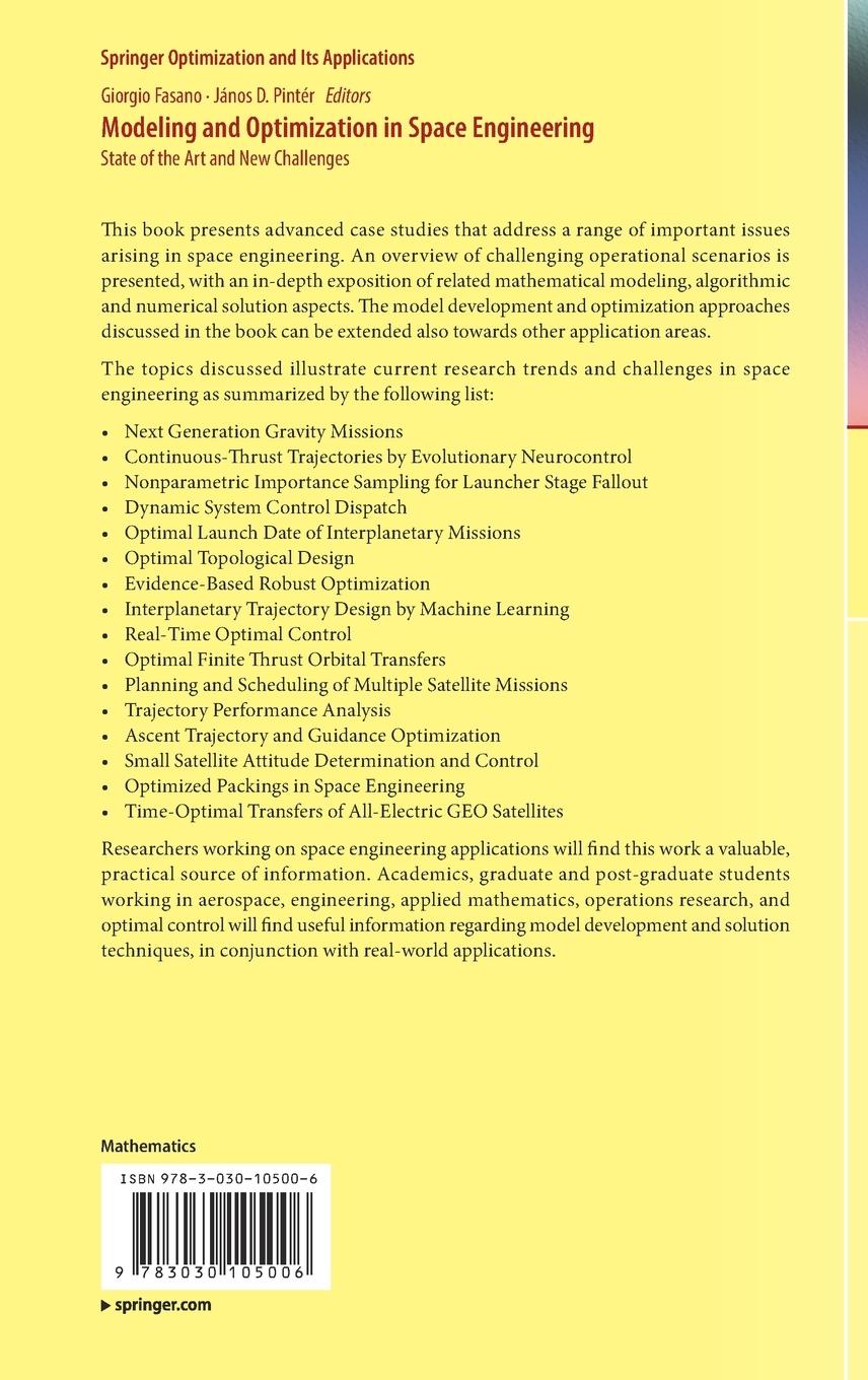 Rückseitencover Modeling and Optimization in Space Engineering