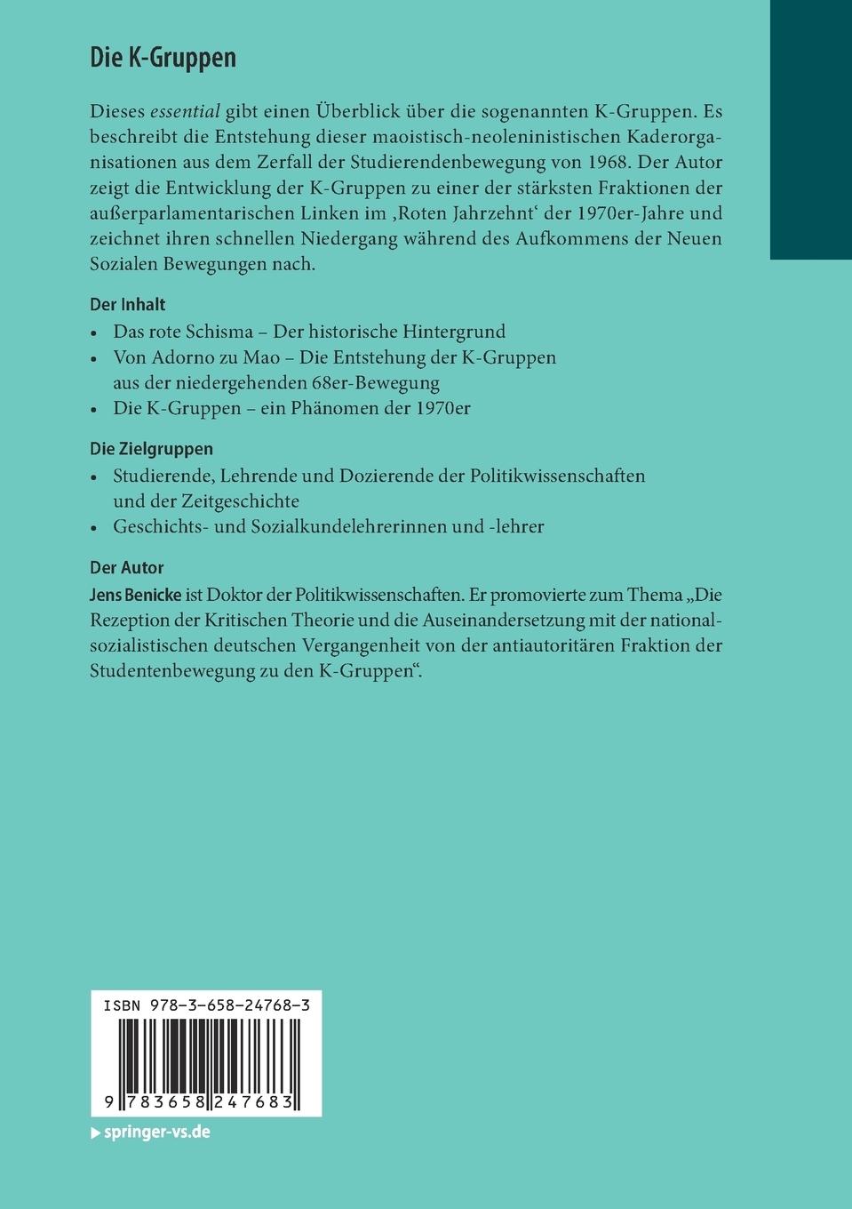 Rückseitencover Die K-Gruppen