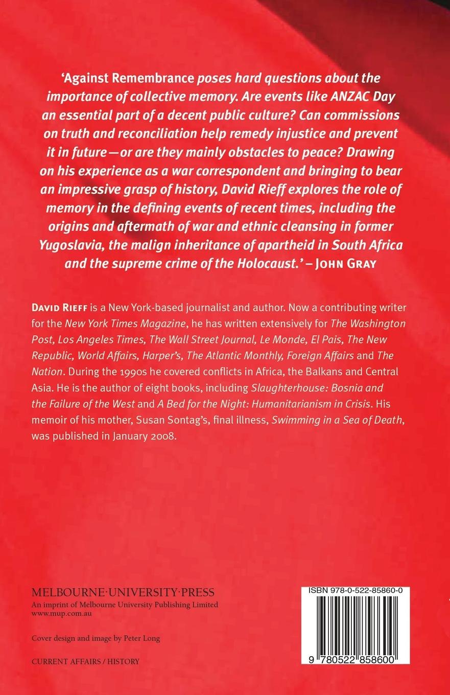 Rückseitencover Against Remembrance