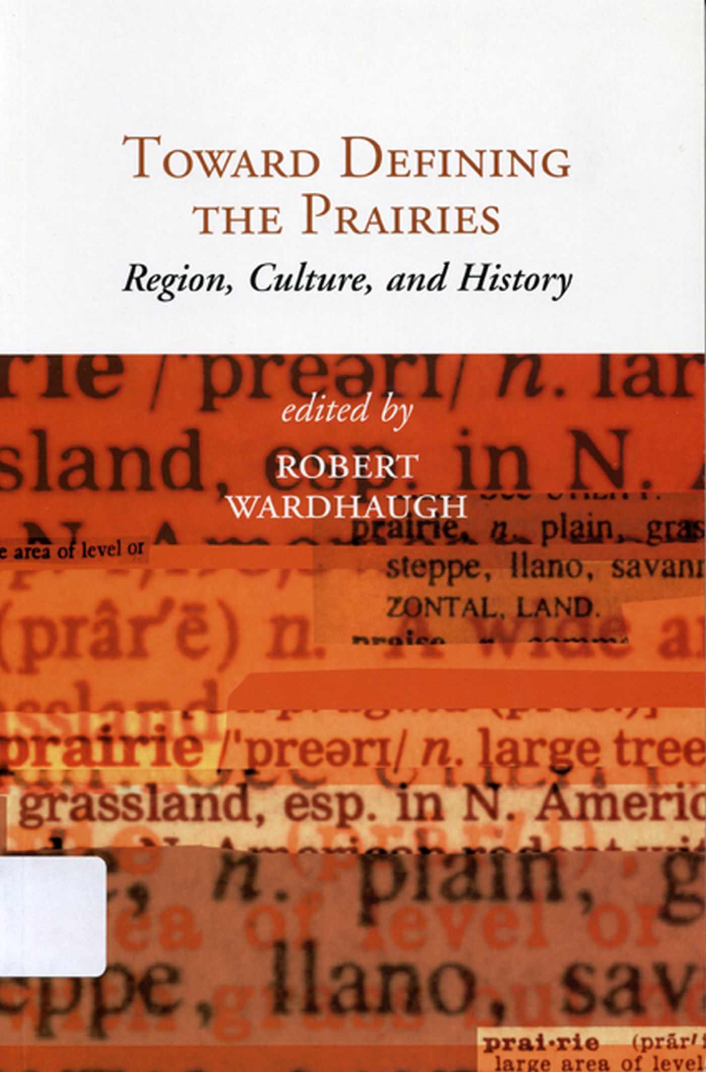 Vorderes Coverbild Toward Defining the Prairies