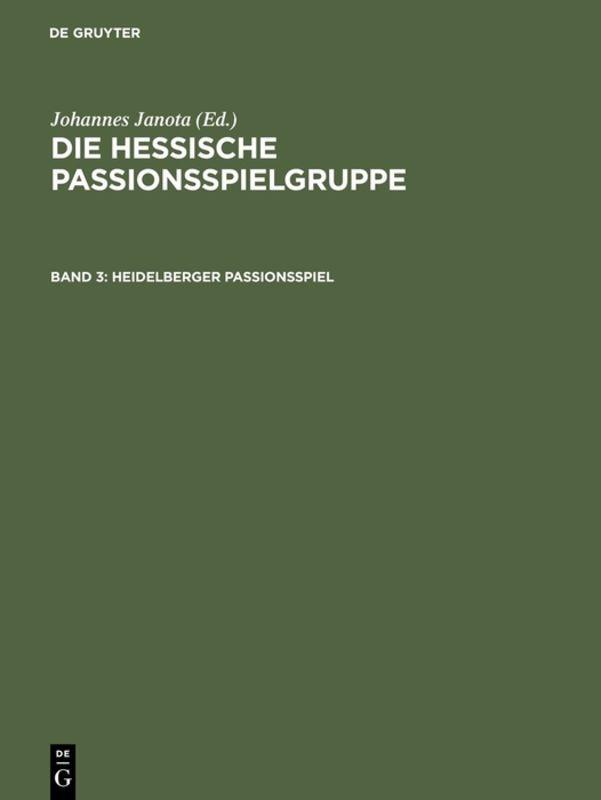 Vorderes Coverbild Heidelberger Passionsspiel