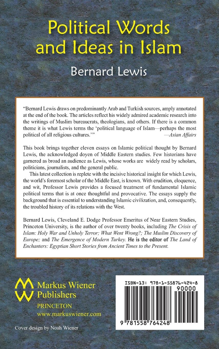 Rückseitencover Political Words and Ideas in Islam