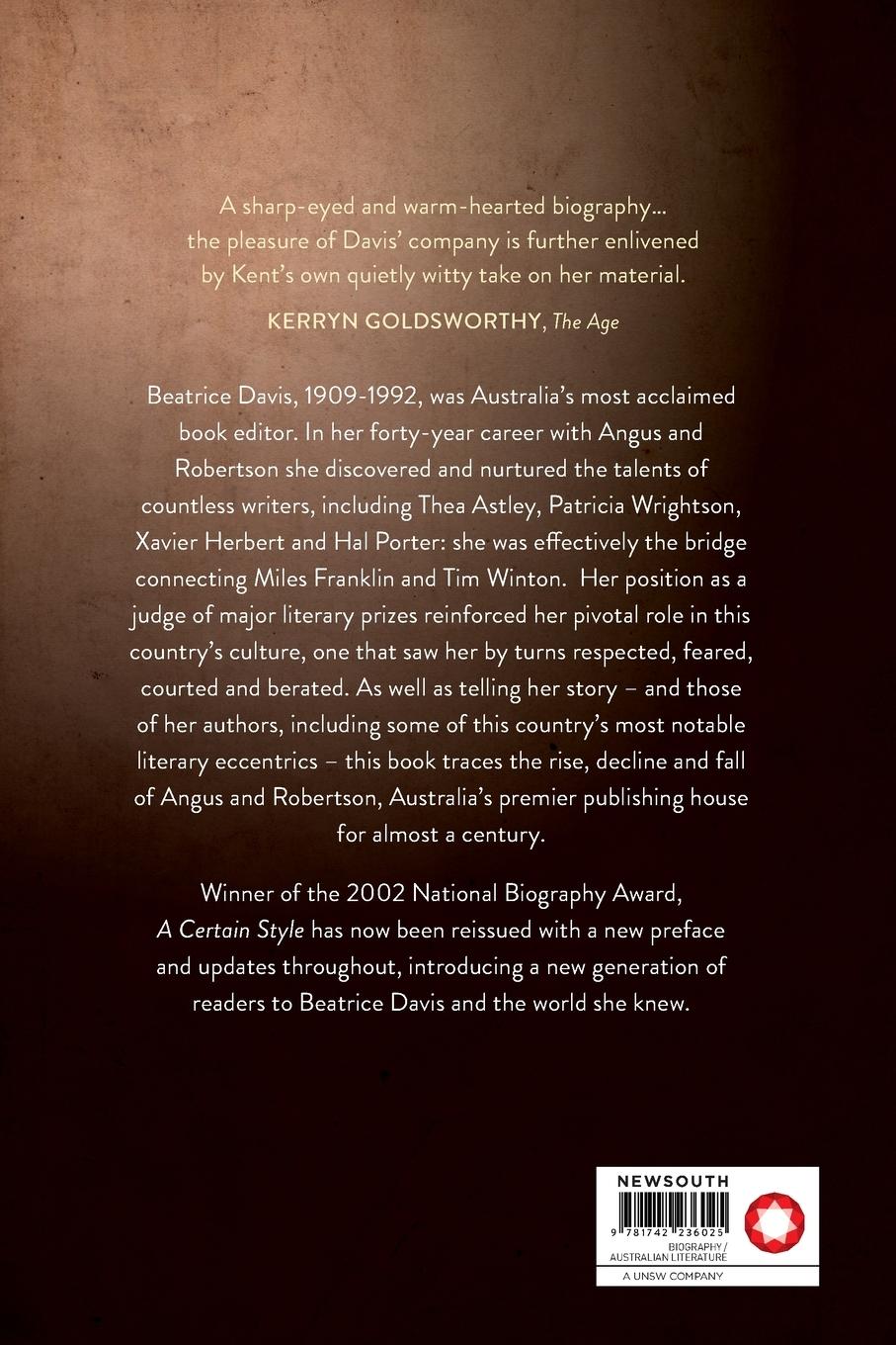 Rückseitencover A Certain Style