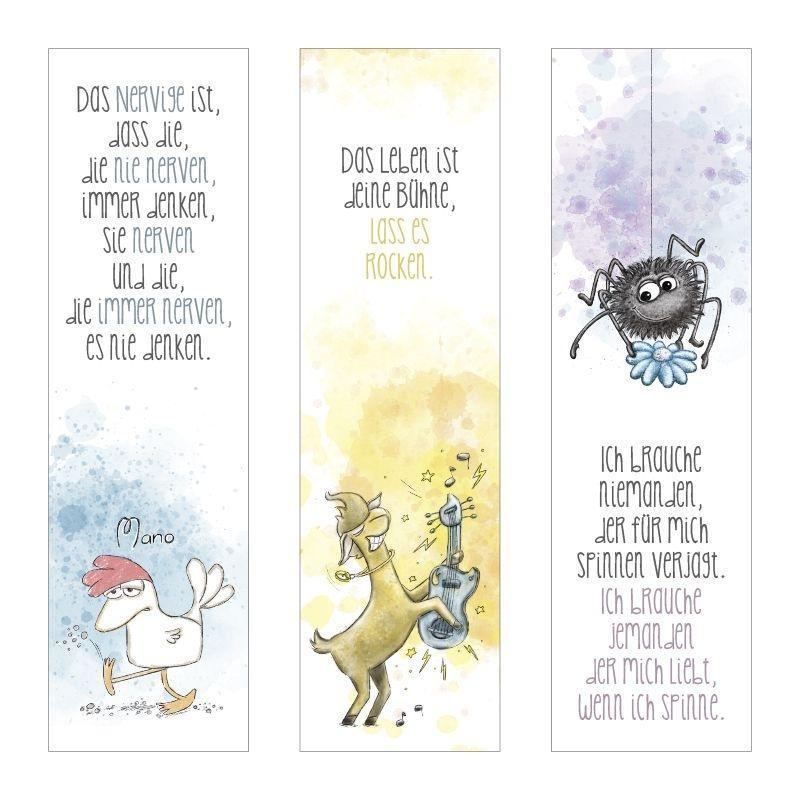 Beispielinhalt (Bild) Lesen ist Träumen mit offenen Augen (Lesezeichenblock)