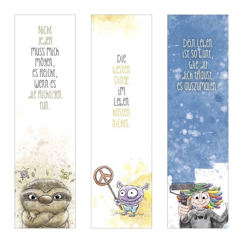 Beispielinhalt (Bild) Lesen ist Träumen mit offenen Augen (Lesezeichenblock)