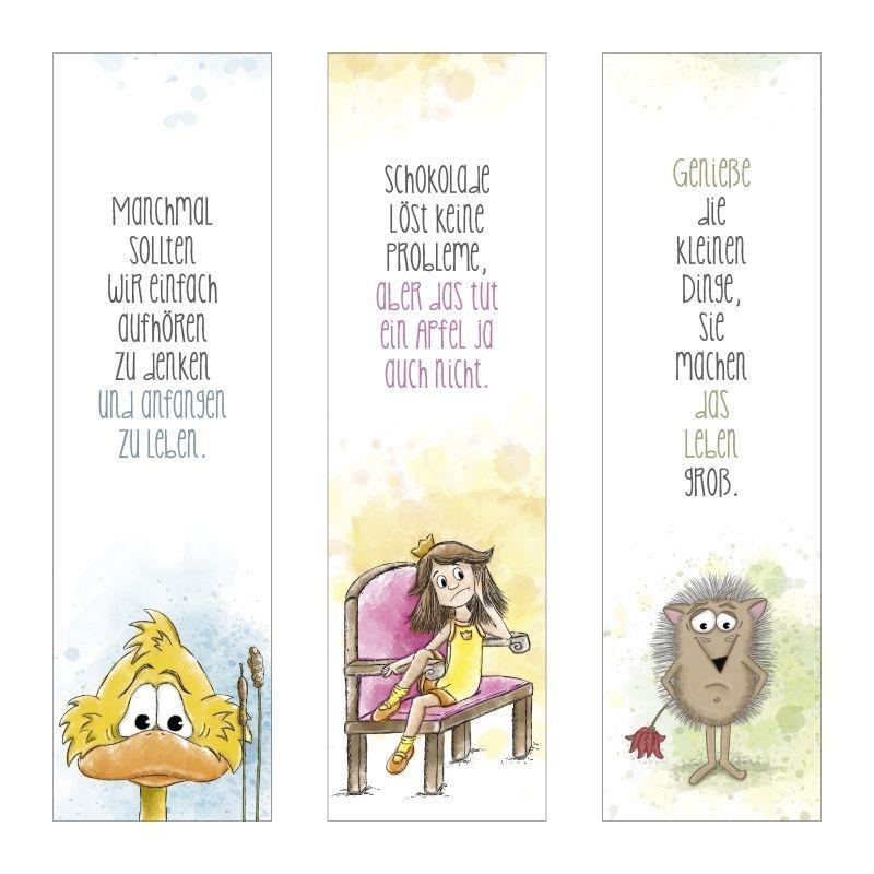 Beispielinhalt (Bild) Lesen ist Träumen mit offenen Augen (Lesezeichenblock)