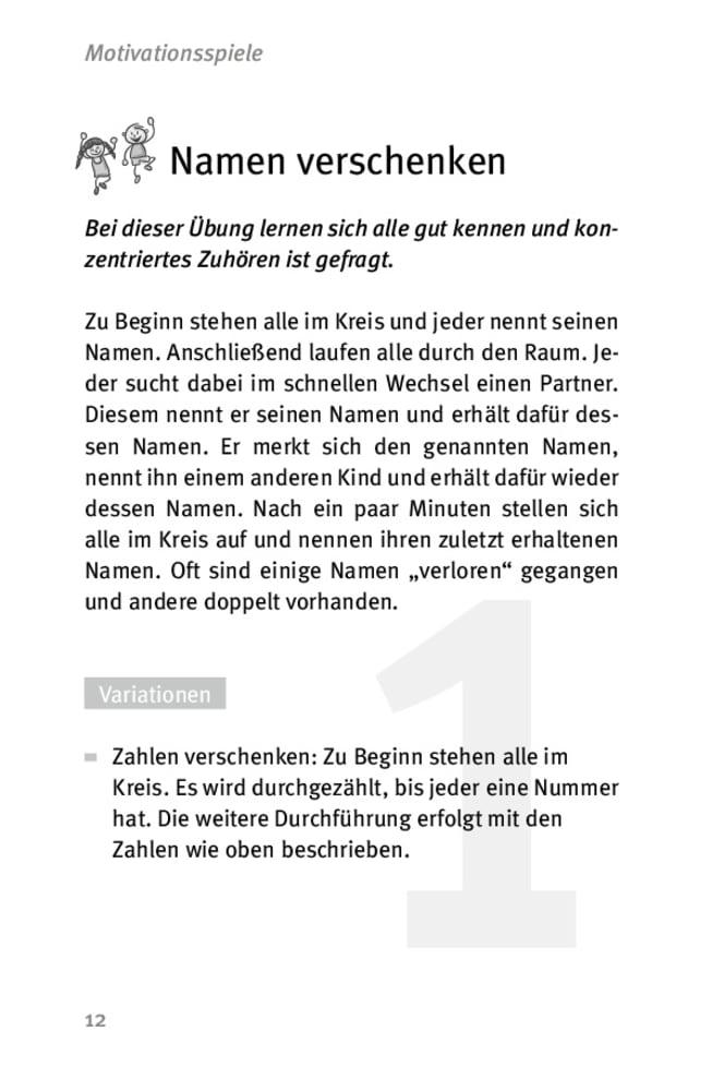 Beispielinhalt (Bild) Die 50 besten Spiele für die "Bewegte Schule"