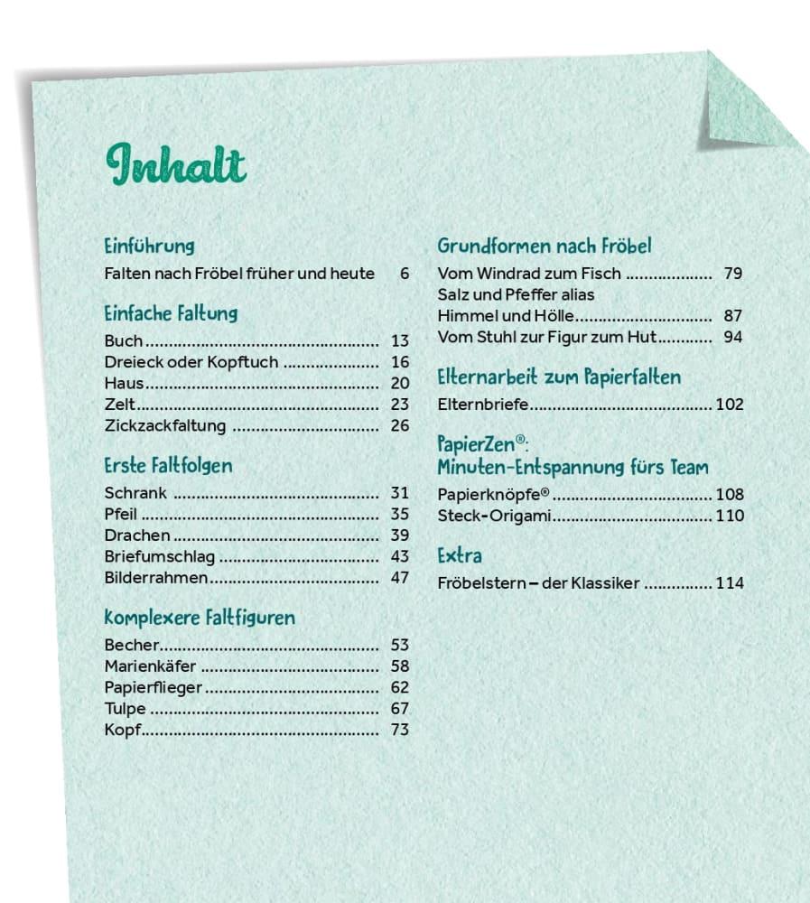 Beispielinhalt (Bild) Papier falten in der Kita