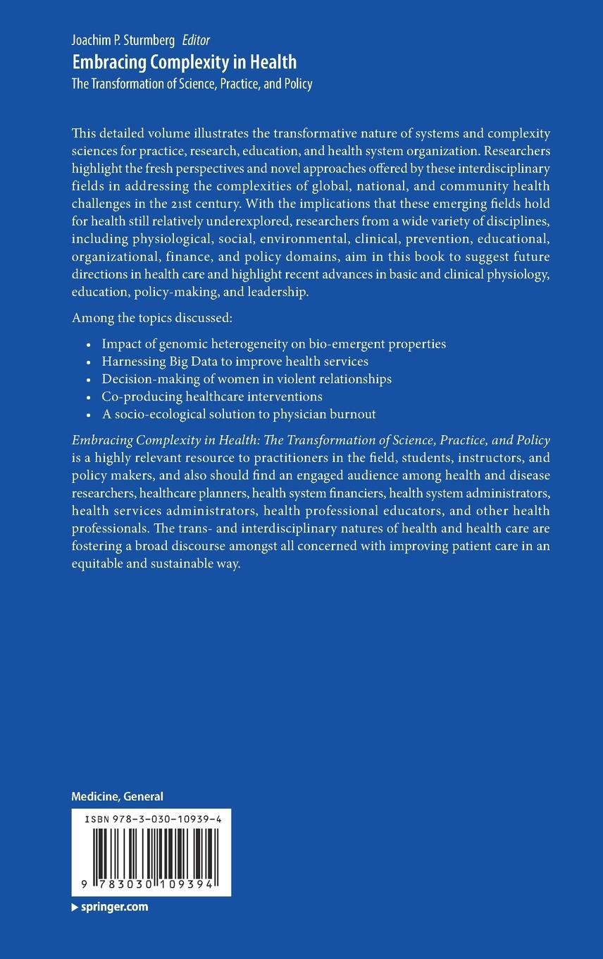 Rückseitencover Embracing Complexity in Health