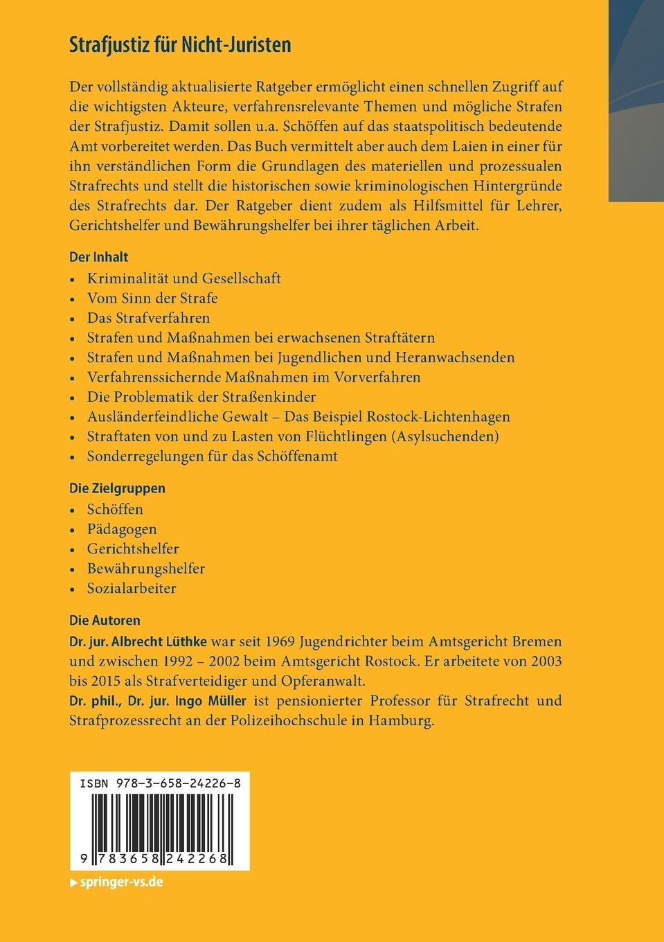 Rückseitencover Strafjustiz für Nicht-Juristen