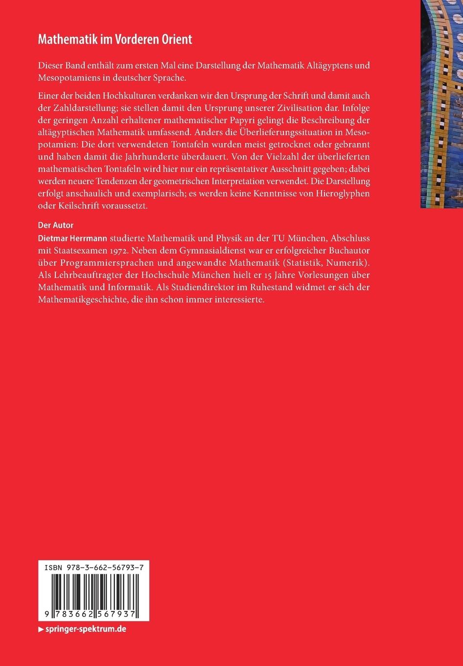 Rückseitencover Mathematik im Vorderen Orient
