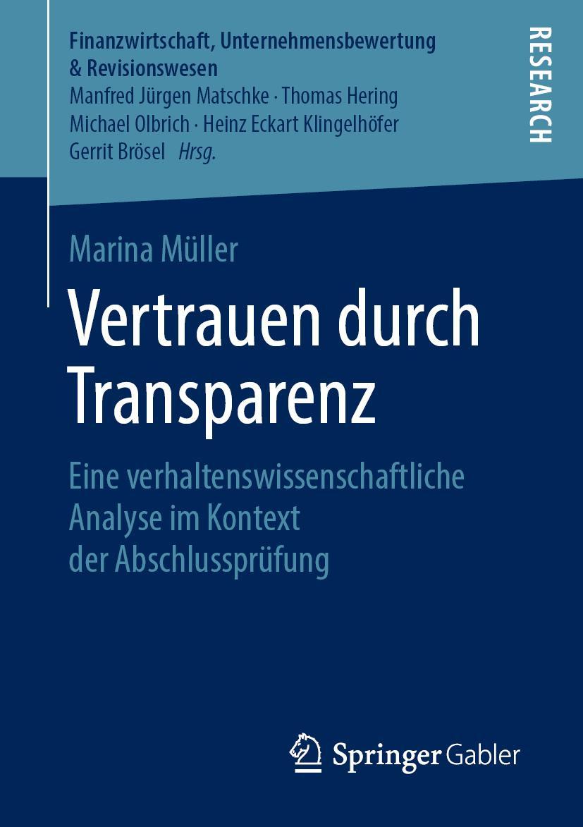 Vorderes Coverbild Vertrauen durch Transparenz