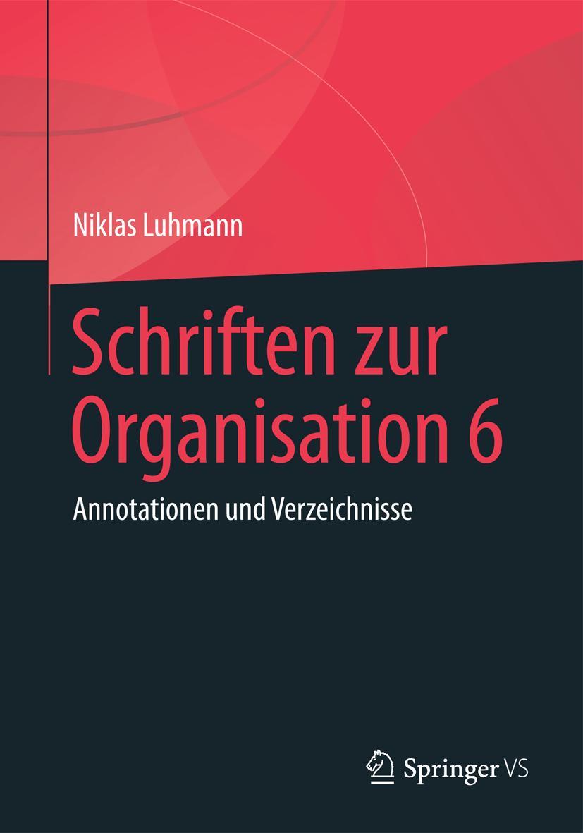 Vorderes Coverbild Schriften zur Organisation 6