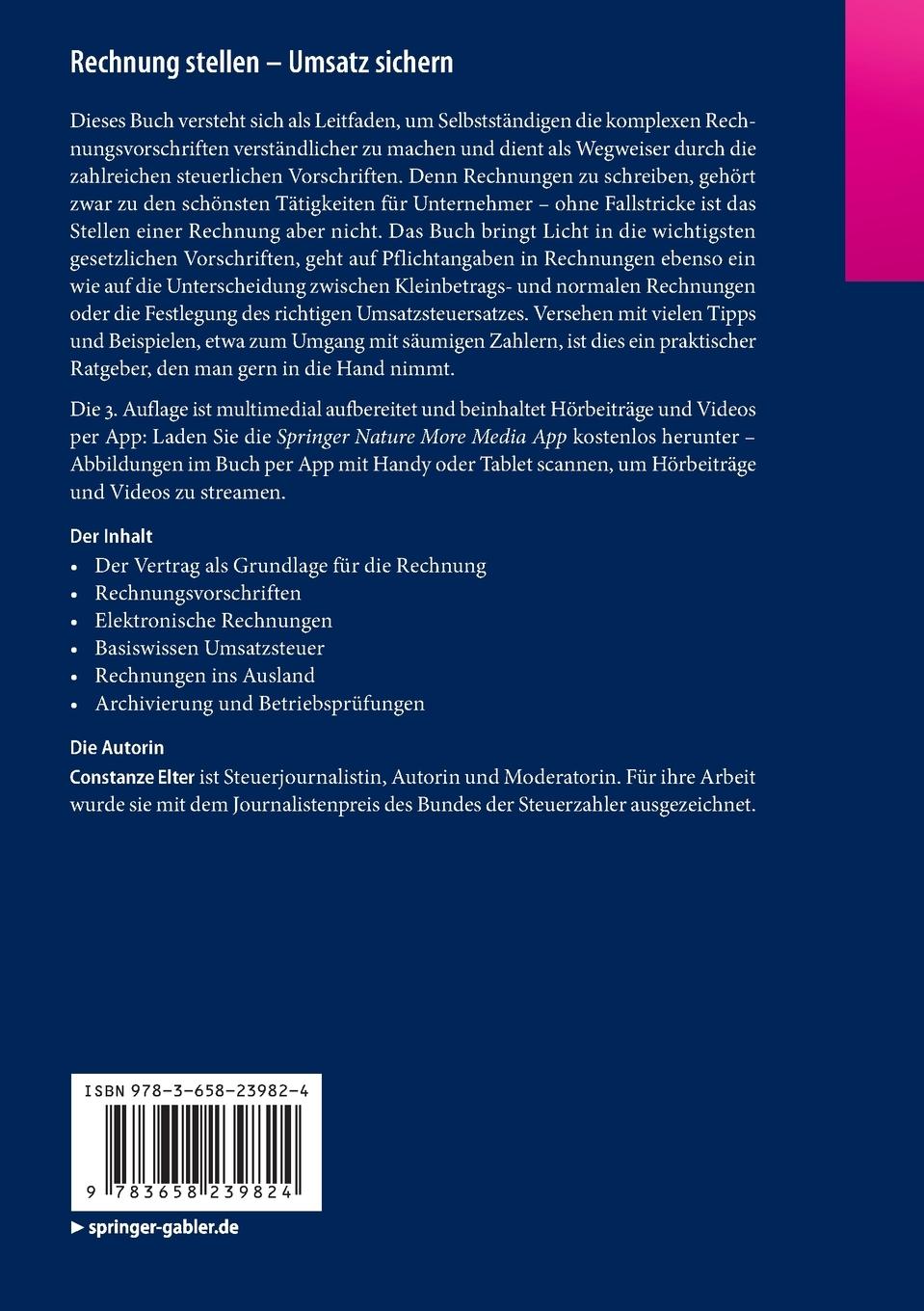 Rückseitencover Rechnung stellen - Umsatz sichern