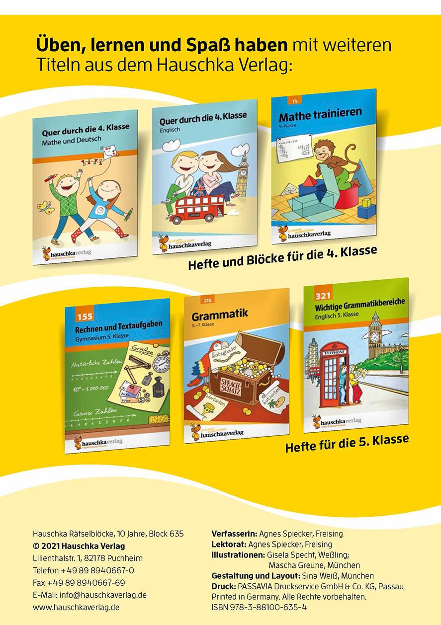 Beispielinhalt (Bild) Rätselblock ab 10 Jahre, Band 1