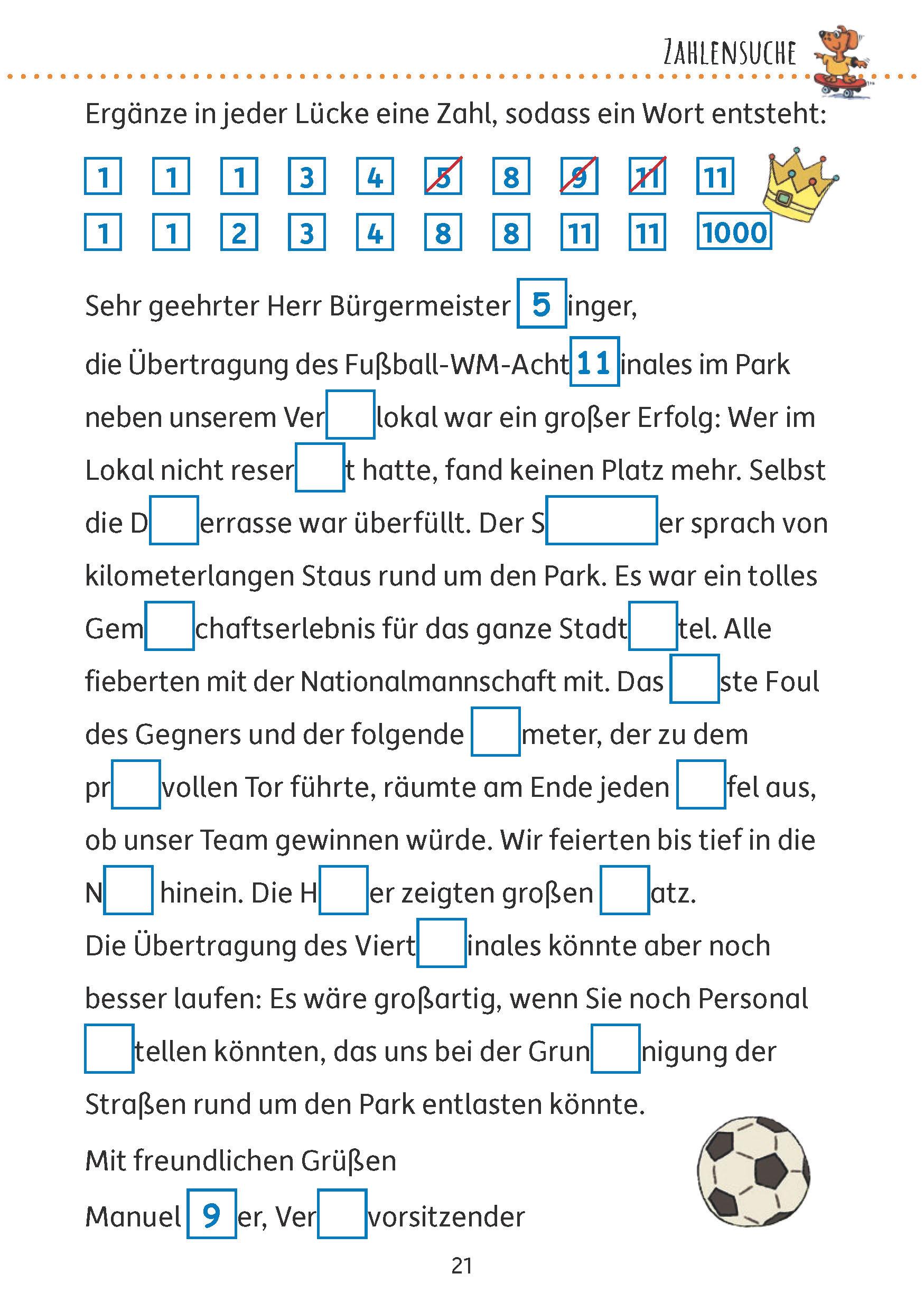 Beispielinhalt (Bild) Rätselblock ab 10 Jahre, Band 1