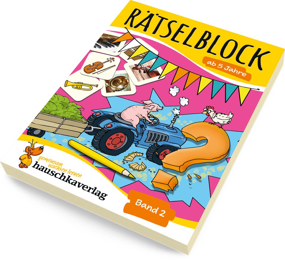 Beispielinhalt (Bild) Rätselblock ab 5 Jahre, Band 2, A5-Block