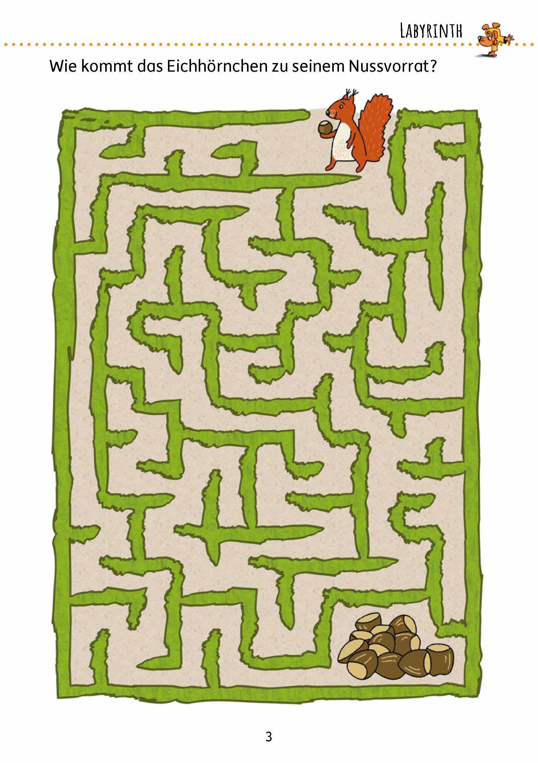 Beispielinhalt (Bild) Rätselblock ab 5 Jahre, Band 2, A5-Block