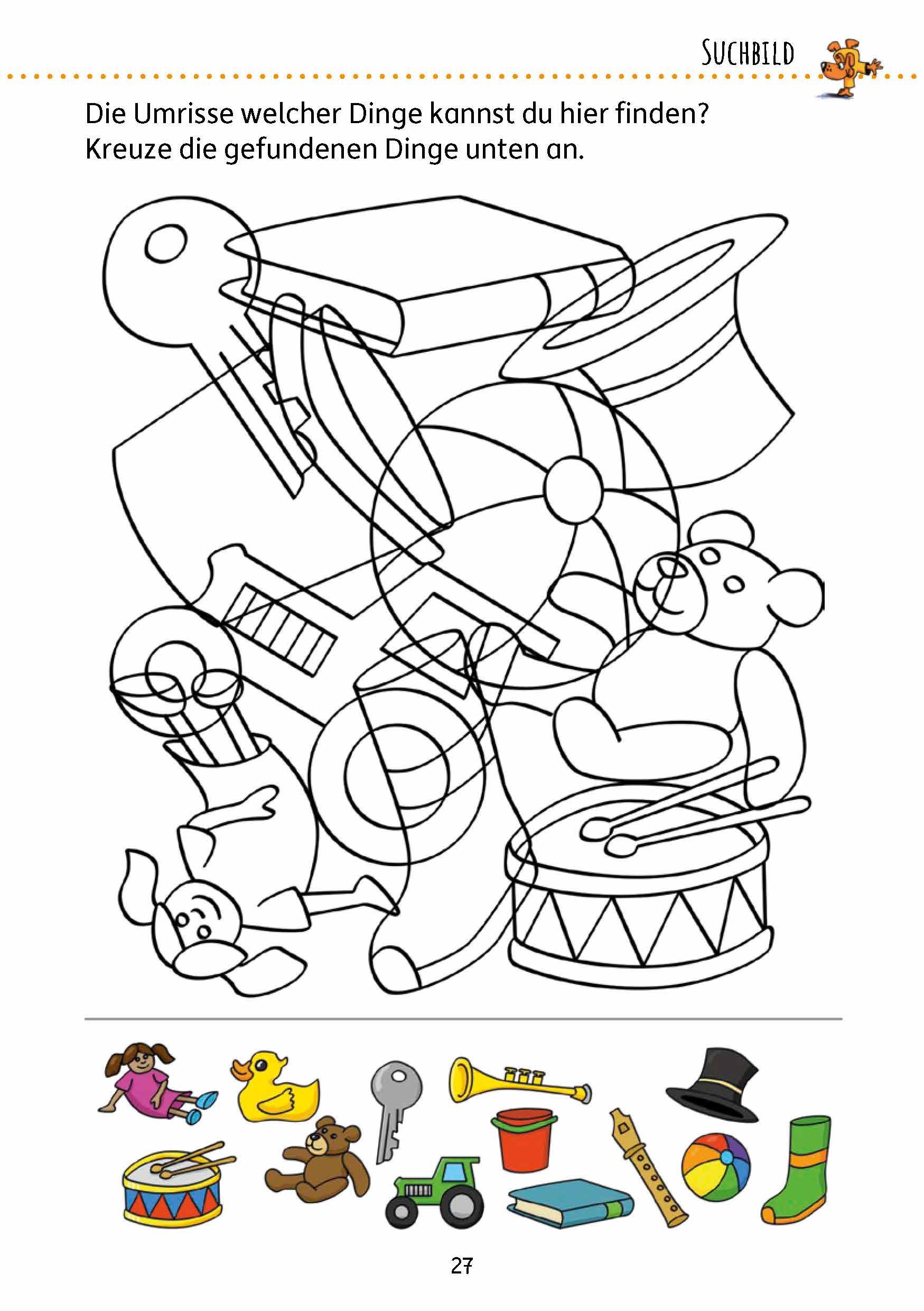 Beispielinhalt (Bild) Rätselblock ab 5 Jahre, Band 2, A5-Block
