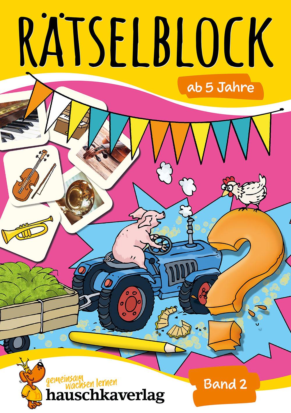 Vorderes Coverbild Rätselblock ab 5 Jahre, Band 2, A5-Block