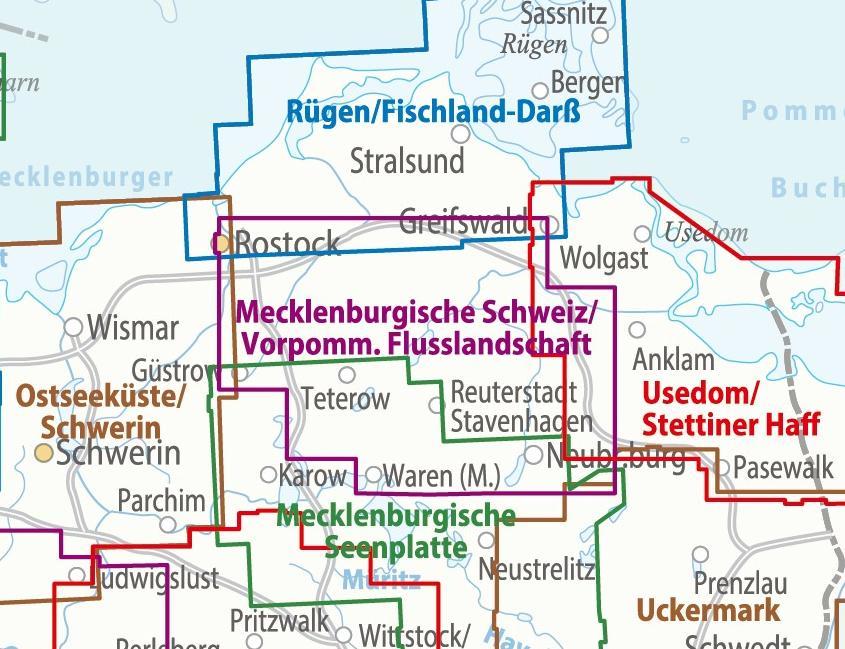 Beispielinhalt (Bild) ADFC-Regionalkarte Mecklenburgische Schweiz Vorpommersche Seenplatte 1:75.000