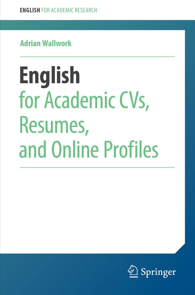Vorderes Coverbild English for Academic CVs, Resumes, and Online Profiles