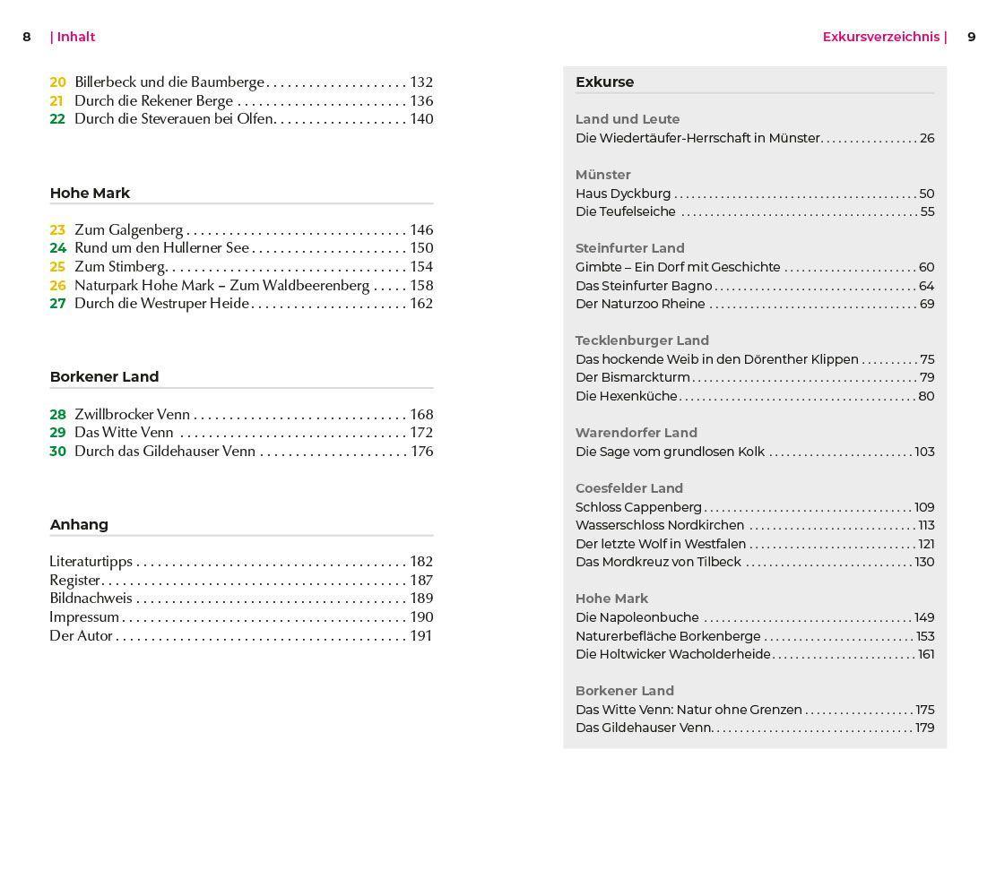 Beispielinhalt (Bild) Reise Know-How Wanderführer Münsterland : 30 Wanderungen