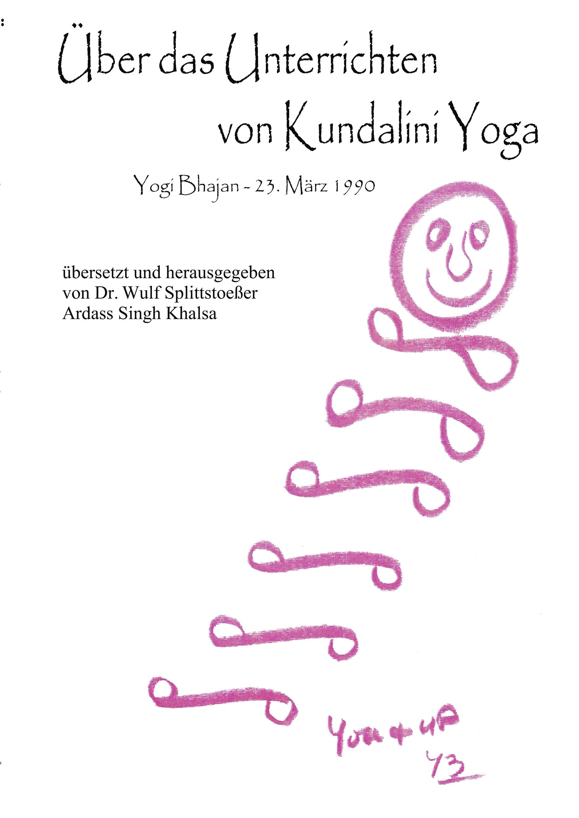 Vorderes Coverbild Über das Unterrichten von Kundalini Yoga